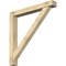 Ekena Millwork Traditional Block Rough Sawn Bracket w/ Offset Brace, Douglas Fir, 6"W x 46"D x 46"H BKT0604X46X46TRA05RDF - alternate 1